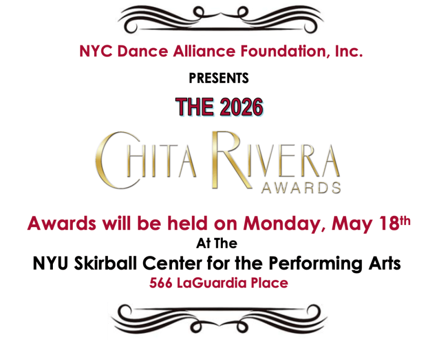 2026 Chita Rivera Awards to be held at NYU Skirball Center on May&nbsp;18
